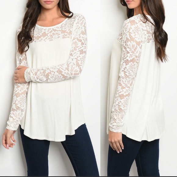 mts Tops - 🎊Ivory Lace Tunic Top!!